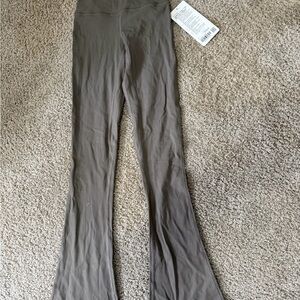 Lululemon Athletica Gray Ribbed Flare Pants